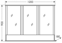 СанТа Мебель для ванной Виктория 120 NEW подвесная – фотография-9