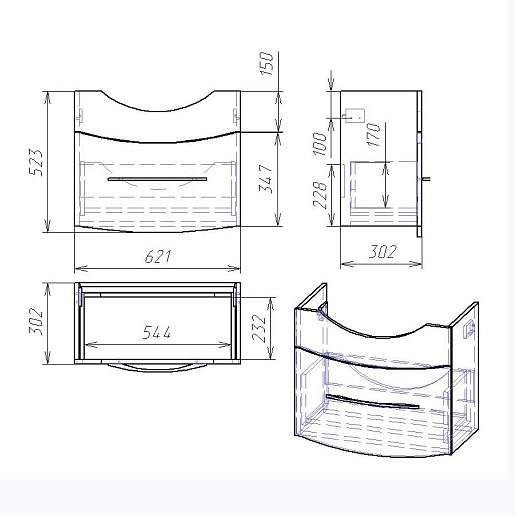 Alvaro Banos Тумба с раковиной Carino 65 – фотография-8