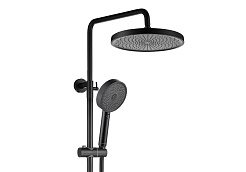 Aquatek Душевая стойка AQ2043MB с термостатом, матовая черная – фотография-2