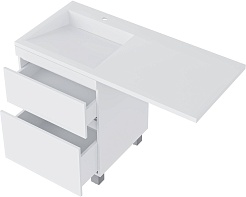 Vivon Тумба с раковиной под стиральную машину Harper 120L напольная белый глянец – фотография-8