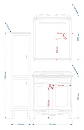 Misty Мебель для ванной Дайна 85 белая – фотография-4