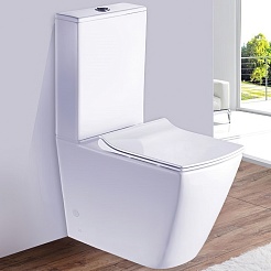 Esbano Унитаз компакт Duero-C безободковый белый – фотография-1