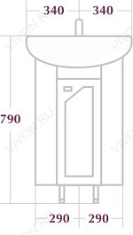 Onika Тумба с раковиной Малютка 33 угловая – фотография-5