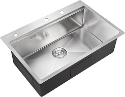 Milacio Мойка кухонная Denia 75 Steel со смесителем нержавеющая сталь – фотография-3