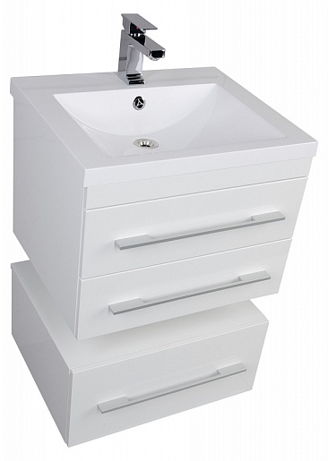 Aquanet Тумба подкатная "Нота 58" белая – фотография-8