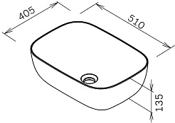 Am.Pm Мебельная накладная раковина Func 51 черная матовая – фотография-5