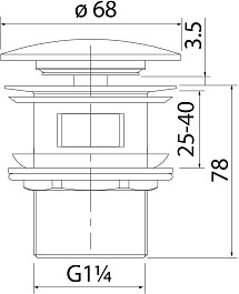 Iddis Донный клапан Optima Home OPHWS0Wi88 белый глянцевый – фотография-2