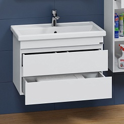 СанТа Тумба под раковину Марс 80 подвесная белая – фотография-3