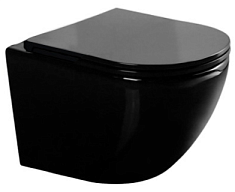 WeltWasser Унитаз подвесной MERZBACH 043 GL-BL черный глянец