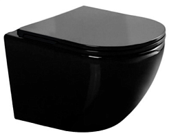 WeltWasser Унитаз подвесной MERZBACH 043 GL-BL черный глянец – фотография-1