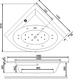 Excellent Акриловая ванна Magic 140х140 – фотография-4