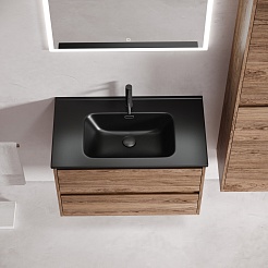 Sancos Тумба с раковиной Libra 80 дуб чарльстон раковина Element 81 CN7005MB – фотография-2