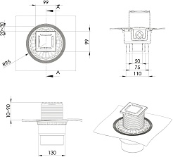 BERGES Wasserhaus Душевой трап Zentrum Norma 100 091462 хром глянец – фотография-5