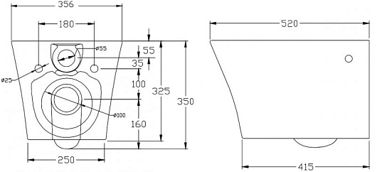 BelBagno Унитаз подвесной FLAY-R BB506CH безободковый – картинка-5