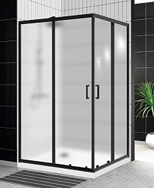 BelBagno Душевой уголок Uno 120/90 UNO-195-AH-2-120/90-P-NERO стекло матовое – фотография-1