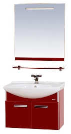 Misty Мебель для ванной Джулия 65 подвесная бордо – фотография-1