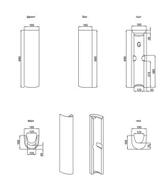 Della Пьедестал для раковины Quattro джаз, золото – фотография-3