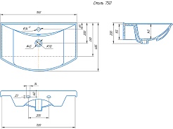 Водолей Мебель для ванной Колумбия 75 L дуб – фотография-5
