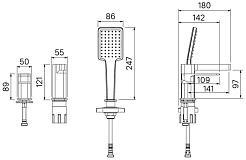 Iddis Смеситель на борт ванны Slide SLISB30i07 на 3 отверстия – фотография-7