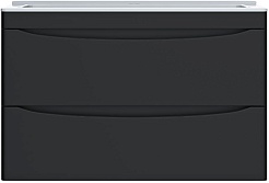 Vivon Тумба под раковину Ostin 80 подвесная черная матовая – фотография-1