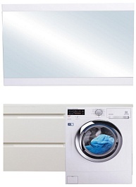 Style Line Мебель для ванной подвесная Даллас 100 Люкс L, белая PLUS	 – фотография-1