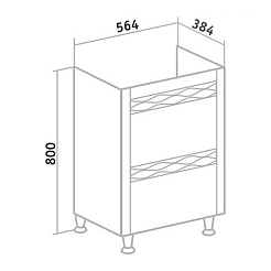 Runo Тумба с раковиной Вега 60 – фотография-7