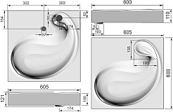 Stella Polare Раковина под стиральную машину Бьянка 60x60 – фотография-9