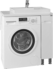 СанТа Тумба с раковиной под стиральную машину Лондон 80 R белая – фотография-1