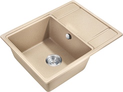 Milacio Мойка кухонная Navarra 65 Cuarzo бежевая – фотография-1