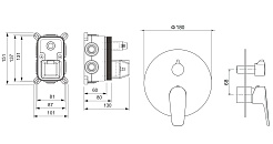 Aquatek Смеситель для душа и ванны Бетта AQ1147MB матовый черный – фотография-4