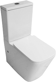 Azario Унитаз-компакт Indor AZ-T004B-R безободковый с бачком с сиденьем микролифт белый – фотография-1