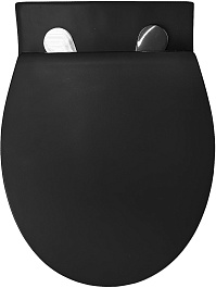 Azario Унитаз подвесной Keras matt black AZ-99046B безободковый черный матовывй – фотография-6