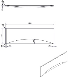 Cersanit Экран для ванны Virgo/Intro 150 ультра белый – фотография-2