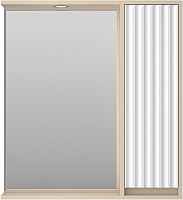 Brevita Зеркальный шкаф Balaton 75 R белый/бежевый