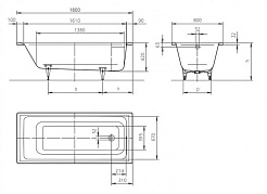 Kaldewei Стальная ванна Ambiente Puro 653 с покрытием Easy-Clean – фотография-2