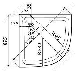 Bas  Душевой уголок "Pluto 90" – фотография-3