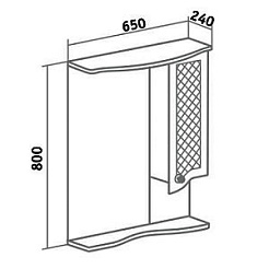 Runo Мебель для ванной Милано 65 – фотография-10