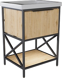 Mixline Тумба под раковину Бруклин 60 дуб бунратти – фотография-1