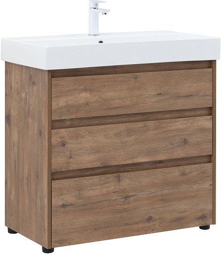 Aquanet Мебель для ванной Nova Lite 85 дуб рустикальный – фотография-2