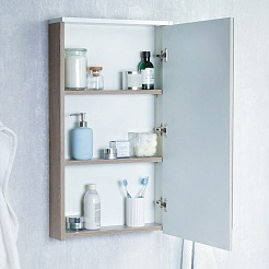 Акватон Зеркальный шкаф Эмма 46 белый/дуб наварра – фотография-7