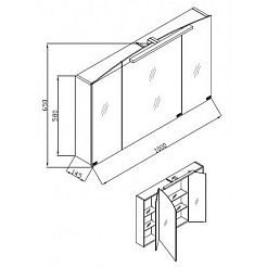 Kolpa San Зеркало-шкаф Iman TOI 100 WH – фотография-3