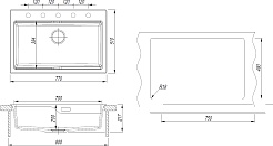 Florentina Мойка кухонная Ромия 770 антрацит – фотография-4