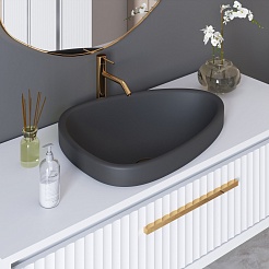 Ambassador Раковина накладная Kingston 58 черная матовая – фотография-5