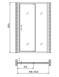 Gemy Душевая дверь Sunny Bay S28191A в нишу – фотография-4