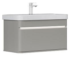 Equil Тумба с раковиной Elegante 80 1 ящик подвесная амарок/белая – фотография-1