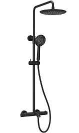 Sancos Душевая система Game с термостатическим смесителем чёрный матовый SC3001MB – фотография-1