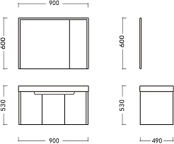 Ceruttispa Мебель для ванной Maiella 90 подвесная серая – фотография-7