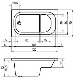 Riho Акриловая ванна Petit 120 – фотография-2