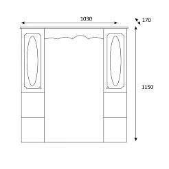 Misty Мебель для ванной Монако 100 бежевая патина – фотография-4