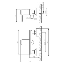 Rossinka Смеситель для душа RS50-41 термостатический – фотография-3